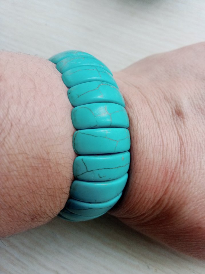 Turkuaz Elastik Bohem Bileklik turkuaz rengi - Görsel 2