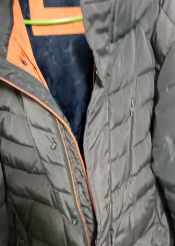 Gri Kapüşonlu Kadın Kışlık Mont - Görsel 4