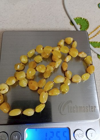 kehribar kolye 50 cm 13 gram yakin Kadın Kolye