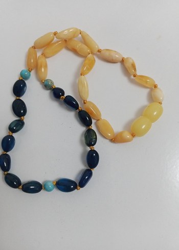 Kehrıbar Bebek kolyesi 34 cm 5 gram kehribar mavi - Görsel 5