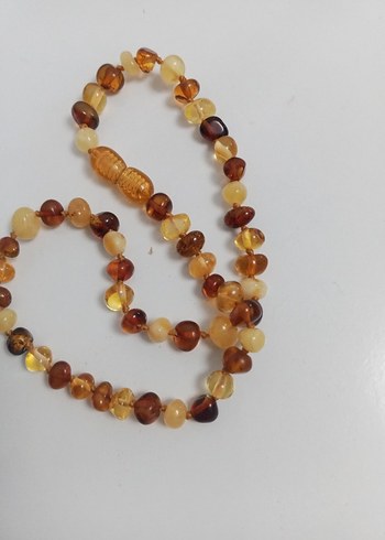 kehribar kolye 5 gram 34 cm bebek kolyesi - Görsel 5