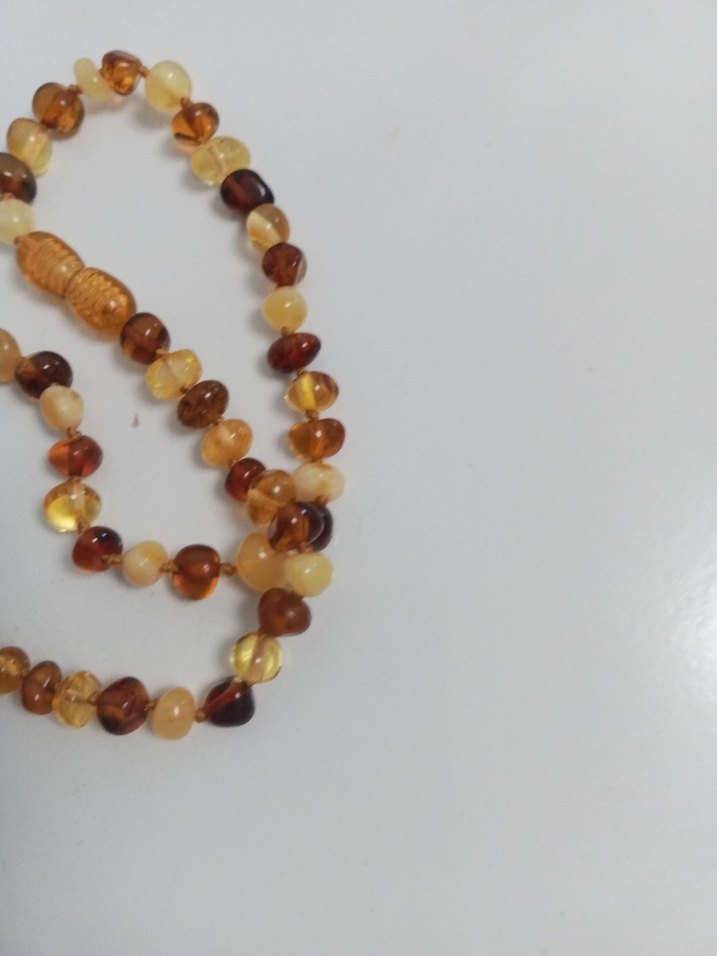 kehribar kolye 5 gram 34 cm bebek kolyesi - Görsel 4