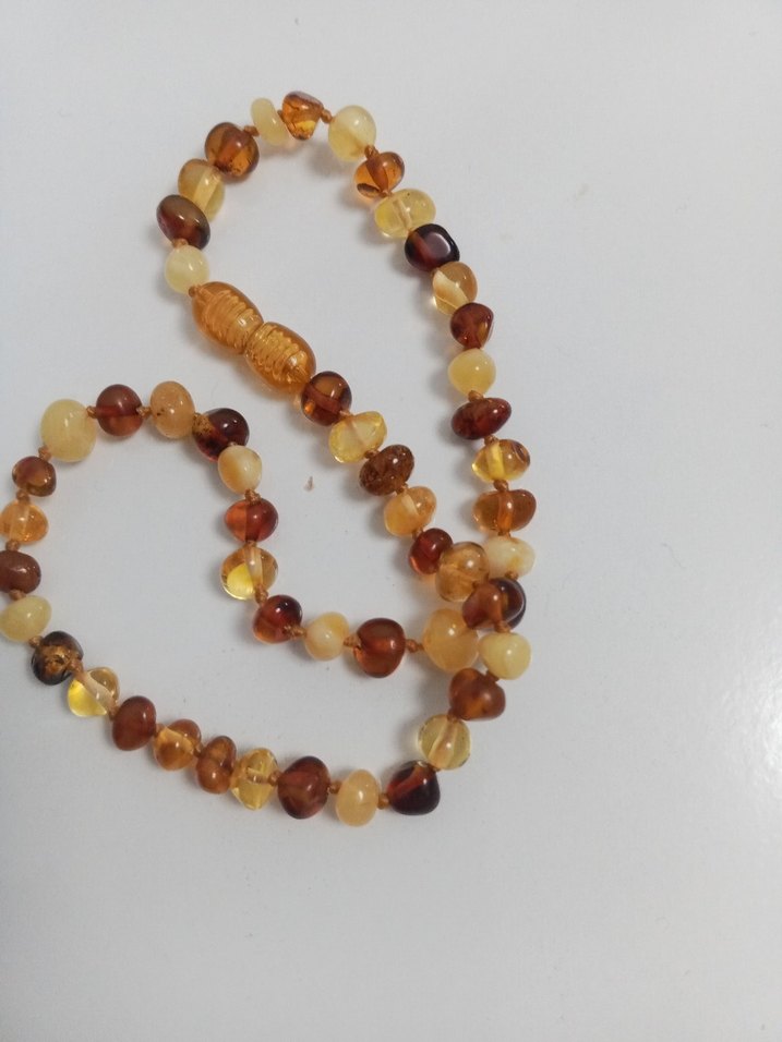 kehribar kolye 5 gram 34 cm bebek kolyesi - Görsel 5