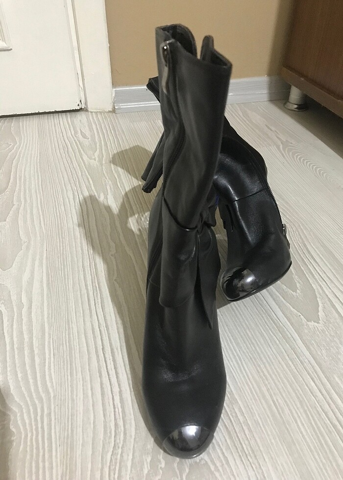 Hakiki deri çok şık yeni çizme - Görsel 3