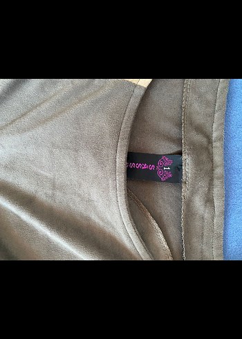 Haki mini elbise - Görsel 3