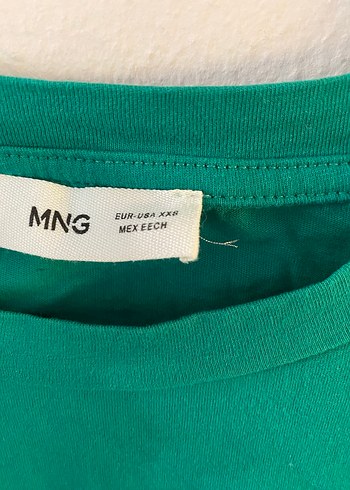 Mango Yeşil Baskılı Kısa Kollu Kadın Tişört - Görsel 4