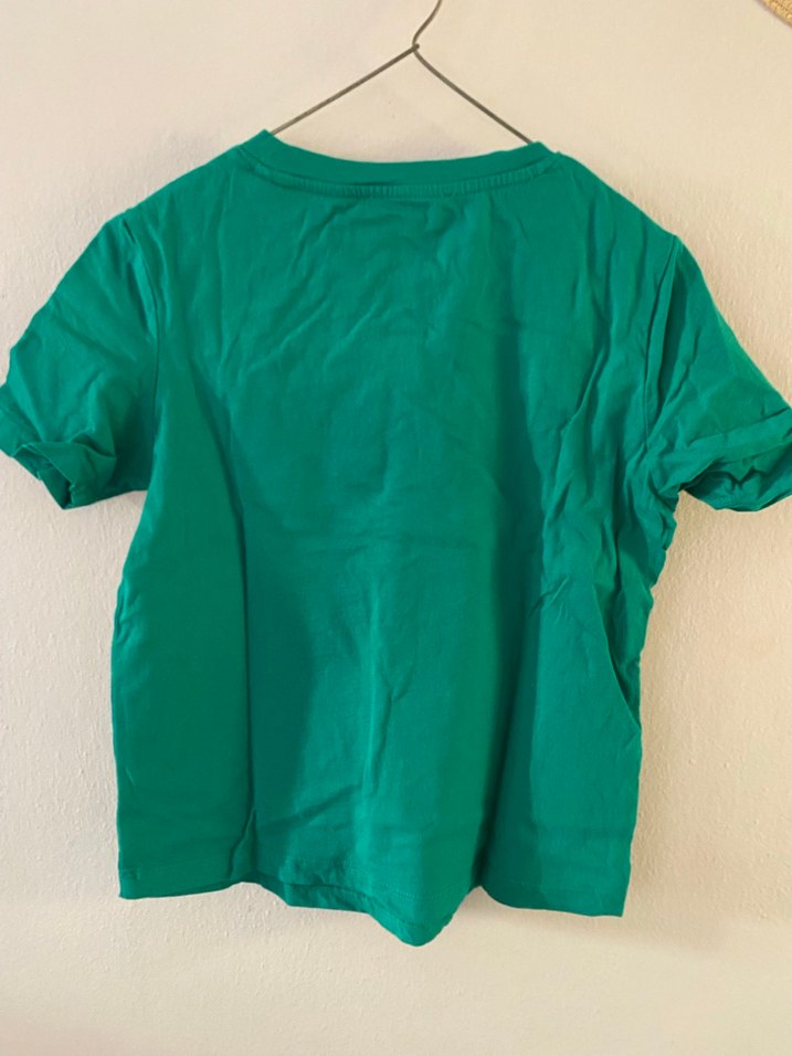 Mango Yeşil Baskılı Kısa Kollu Kadın Tişört - Görsel 2