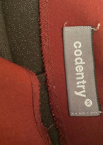 Codentry(Adil Işık) Bordo Fermuarlı Mini Etek - Görsel 4