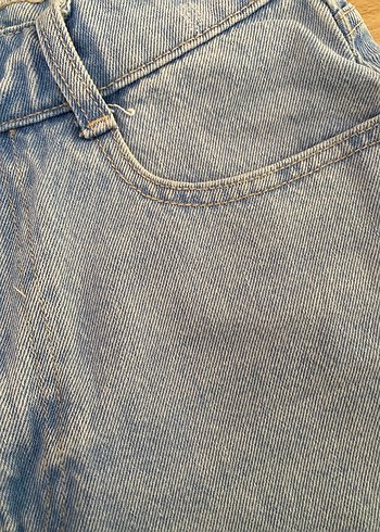 Zara Mavi Kadın Denim Mini Şort - Görsel 4