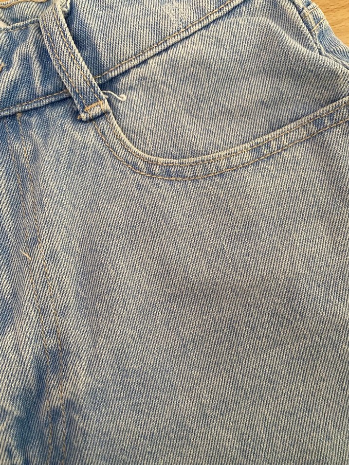 Zara Mavi Kadın Denim Mini Şort - Görsel 4