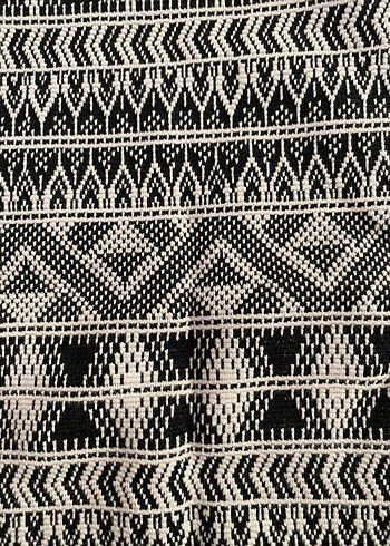 Bershka Örgü Desenli Siyah Mini Etek - Görsel 3