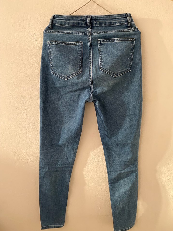 Trendyol Mavi Dar Kesim Kadın Kot Pantolon - Görsel 2