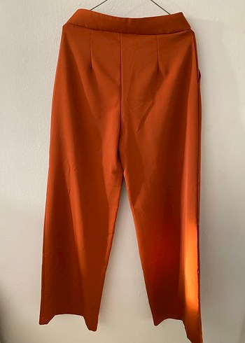 Kadın Kiremit Rengi Geniş Kesim Pantalon - Görsel 2