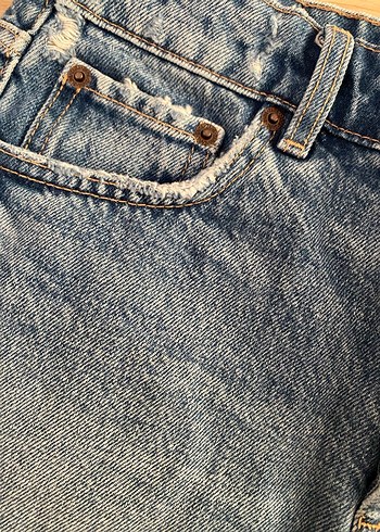 Zara Kadın Yüksek Bel Kot Şort - Görsel 4