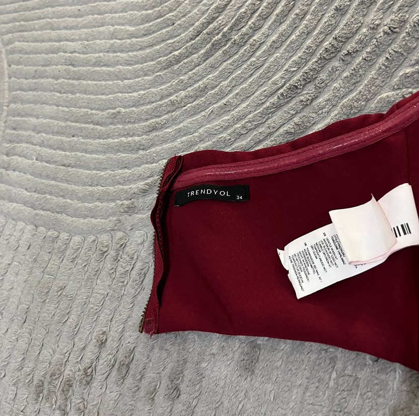 Bordo Drapeli Kadın Büstiyer - Görsel 4