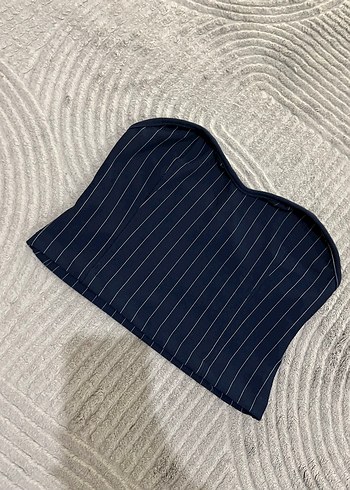 Kadın Çizgili Straplez Büstiyer - Görsel 3