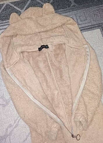 Uzun Kollu Kulak Detaylı Peluş Uyku Tulumu - Görsel 4