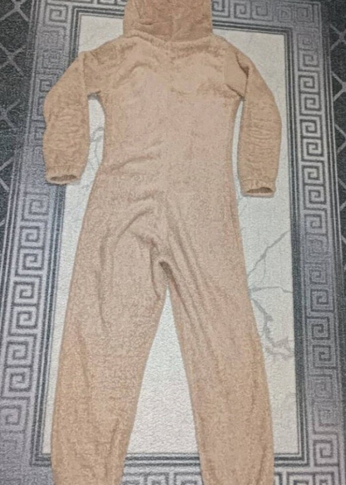 Uzun Kollu Kulak Detaylı Peluş Uyku Tulumu - Görsel 5