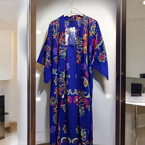 Etnik desenli kimono - Görsel 5
