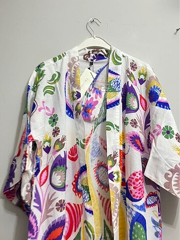 Etnik desenli kimono - Görsel 2