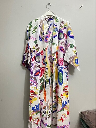 Etnik desenli kimono - Görsel 3