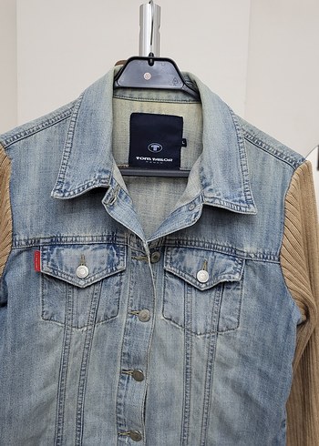 40 Beden Kollar triko kot jeans