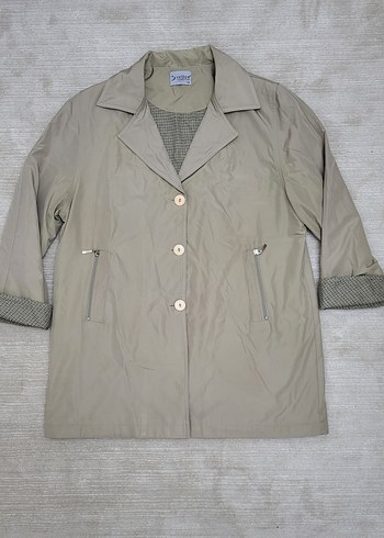 44 Beden Bej Midi Unisex Pardesü