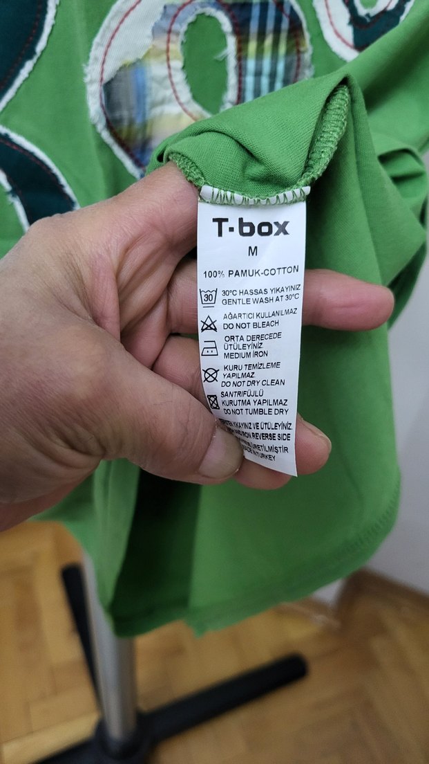 TBox Marka Yeşil Baskılı Erkek Tişört - Görsel 4