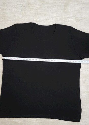 Kadın Siyah Triko Kısa Kollu Tişört - Görsel 9