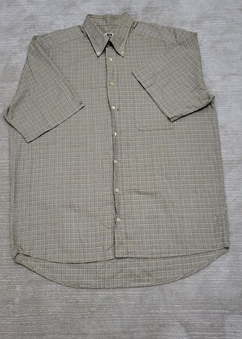 Yeşil Kısa Kollu Düğmeli Erkek Gömlek - Görsel 4