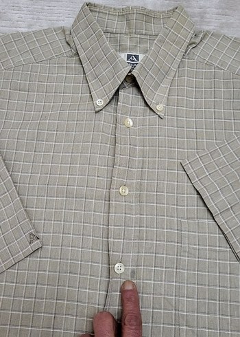 Yeşil Kısa Kollu Düğmeli Erkek Gömlek - Görsel 5