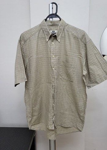 Yeşil Kısa Kollu Düğmeli Erkek Gömlek - Görsel 2