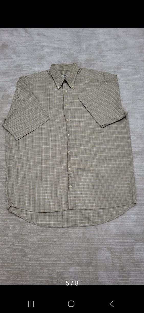 Yeşil Kısa Kollu Düğmeli Erkek Gömlek - Görsel 4