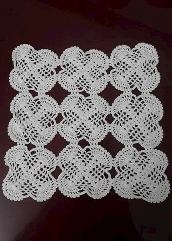 El Yapımı Beyaz Dantel Örtü Seti - Görsel 2