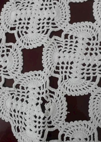 El Yapımı Beyaz Dantel Örtü Seti - Görsel 3