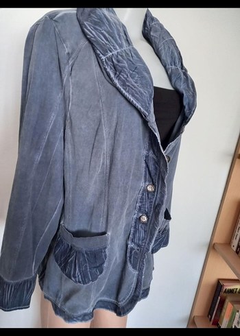 Düğmeli Çift Yakalı Ceket - Görsel 2