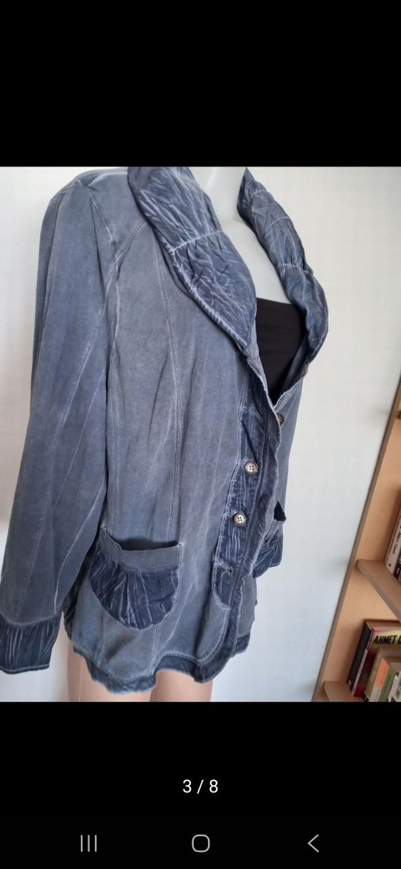 Düğmeli Çift Yakalı Ceket - Görsel 2