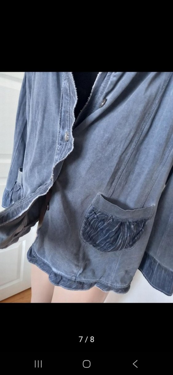 Düğmeli Çift Yakalı Ceket - Görsel 5