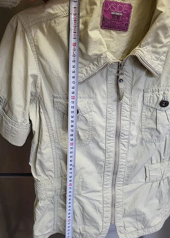 Bej Kısa Kollu Düğmeli Çocuk Keten Gömlek - Görsel 5