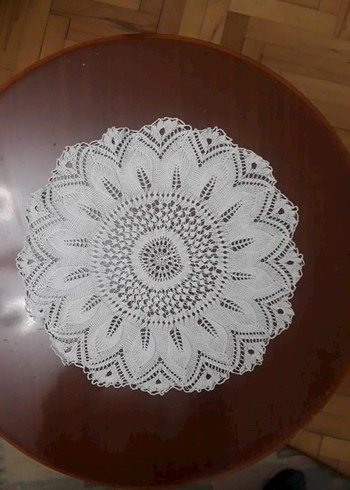 El Yapımı Bohem Dantel YuvarlakSehpa  Örtüsü - Görsel 2