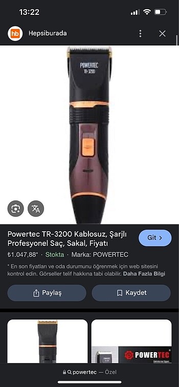 Powertec traş makinesi