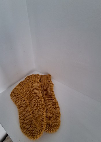 Kahverengi Örgü Patik - Görsel 3