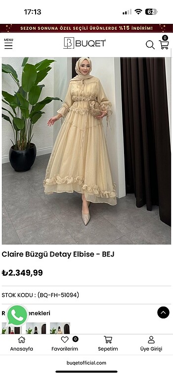m Beden Tesettür elbise