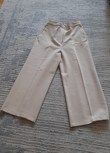 ZARA marka yüksek bel bol paça pantolon 