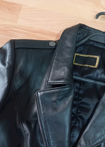 Diğer ZERO marka yeni GERÇEK DERI Kadın Siyah Biker Ceket