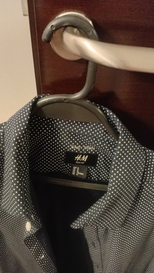 H&M Siyah-Beyaz Desenli Uzun Kollu Gömlek — görsel 3/3