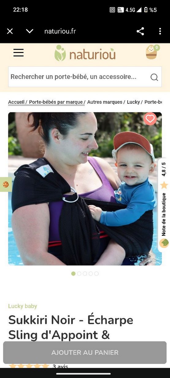 Sukkuri Siyah Bebek Taşıma Sling - Görsel 2