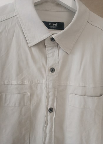 Erkek Gri Keten Uzun Kollu Gömlek - Görsel 2