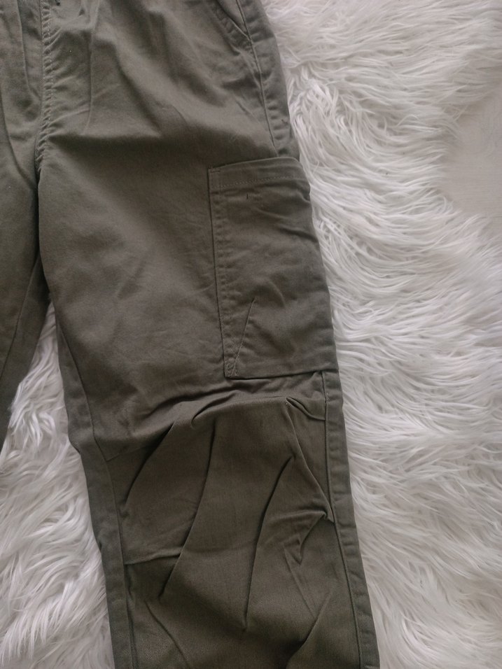 Kız çocuk Haki Rahat Kesim Sokak Pantolonu - Görsel 2