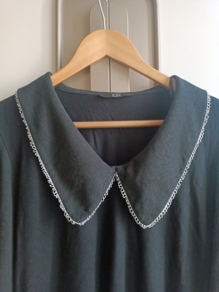 Düğmeli Siyah Gotik Kadın Bluz - Görsel 2